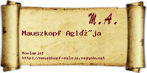Mauszkopf Aglája névjegykártya